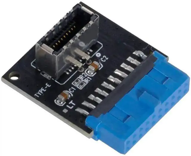 Alt view image 7 of 7 - USB 3.1 Type-E Front Panel Socket to USB3.0 20Pin Header Male Adapter, Motherboard Internal Extension Converter, Convert Mainboard 20Pin USB 3.0 Header to Type-E Port for Front Panel