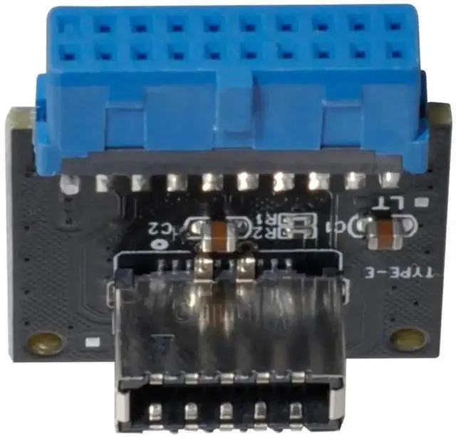 Alt view image 5 of 7 - USB 3.1 Type-E Front Panel Socket to USB3.0 20Pin Header Male Adapter, Motherboard Internal Extension Converter, Convert Mainboard 20Pin USB 3.0 Header to Type-E Port for Front Panel