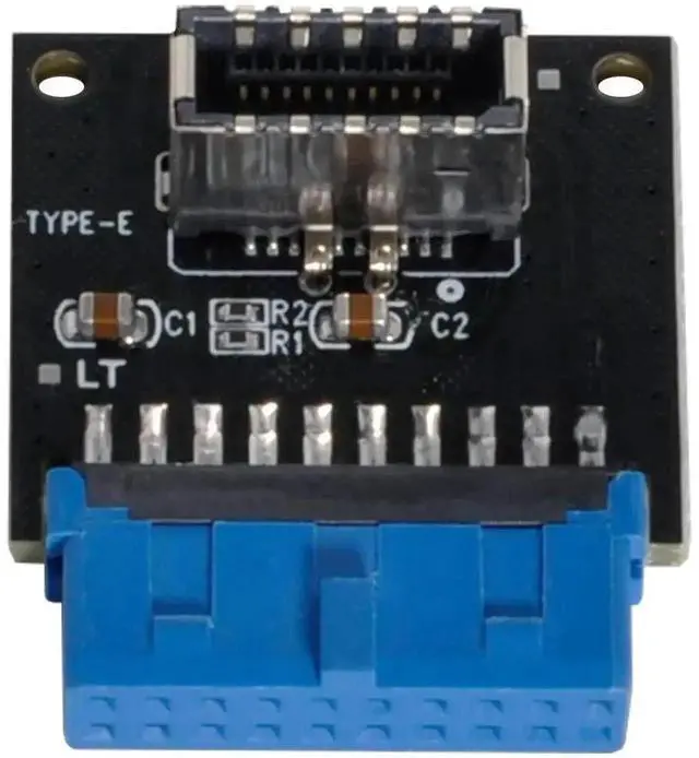 Alt view image 3 of 7 - USB 3.1 Type-E Front Panel Socket to USB3.0 20Pin Header Male Adapter, Motherboard Internal Extension Converter, Convert Mainboard 20Pin USB 3.0 Header to Type-E Port for Front Panel