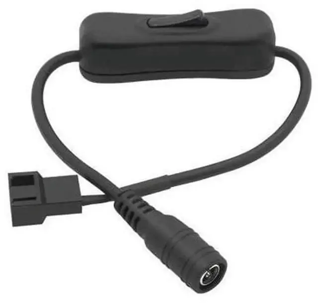 Main image of DC5521 to 4 Pin PWM Fan Power Adapter Cable, DC 5.5x2.1mm Male to 4Pin Computer CPU Cooling Fan Converter Cord for PC Case Fan, Router Fan, Cooling Fan Power Switch Connection