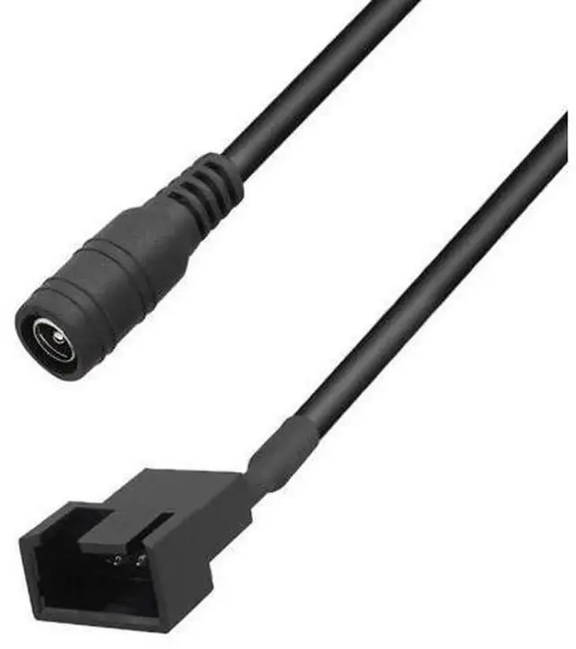 Alt view image 5 of 5 - DC5521 to 4 Pin PWM Fan Power Adapter Cable, DC 5.5x2.1mm Male to 4Pin Computer CPU Cooling Fan Converter Cord for PC Case Fan, Router Fan, Cooling Fan Power Switch Connection