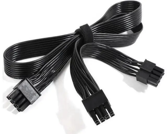 Main image of 70cm+15cm CPU 8 Pin to Dual 8 (4+4) Pin EPS Power Cable, Male to Male Modular PSU CPU Power Cord Compatible with Seasonic Focus Prime, ROG Thor Strix Modular Power Supplies