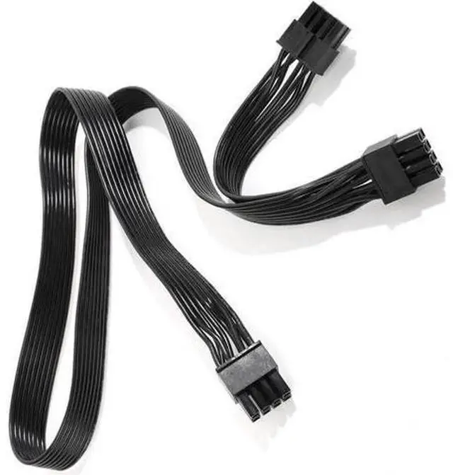 Alt view image 4 of 4 - 70cm+15cm CPU 8 Pin to Dual 8 (4+4) Pin EPS Power Cable, Male to Male Modular PSU CPU Power Cord Compatible with Seasonic Focus Prime, ROG Thor Strix Modular Power Supplies