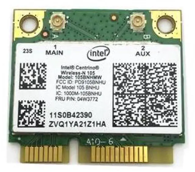 Main image of Intel Wireless-N 105 105BNHMW Half Mini PCIe WiFi Card FRU 04W3772, 802.11 b/g/n 150Mbps Wireless Network Adapter Compatible with ThinkCentre M92SZ, Edge72 Tiny PC