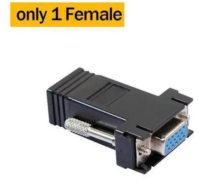 Main image of VGA Male to Female Over RJ45 Extender, Transmit VGA Video Signal Up to 20M via CAT5e/CAT6 Ethernet Cable, VGA to LAN Video Extender for PC Laptop HDTV Projector, Single Female Receiver Unit