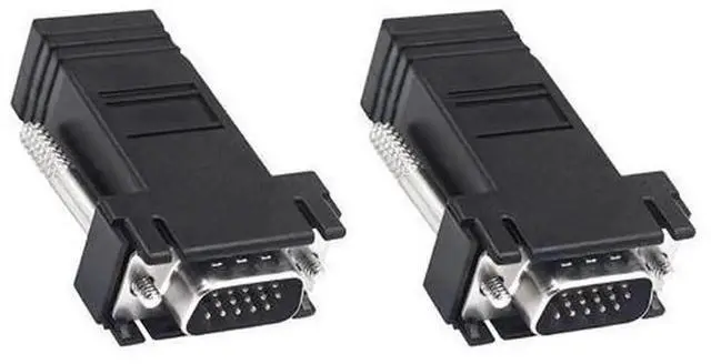 Alt view image 6 of 6 - VGA Male to Female Over RJ45 Extender, Transmit VGA Video Signal Up to 20M via CAT5e/CAT6 Ethernet Cable, VGA to LAN Video Extender for PC Laptop HDTV Projector, Single Female Receiver Unit