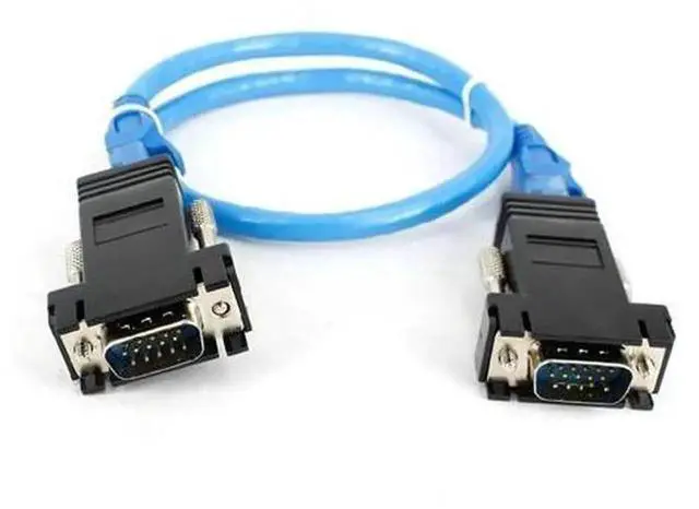 Alt view image 2 of 6 - VGA Male to Female Over RJ45 Extender, Transmit VGA Video Signal Up to 20M via CAT5e/CAT6 Ethernet Cable, VGA to LAN Video Extender for PC Laptop HDTV Projector, Single Female Receiver Unit