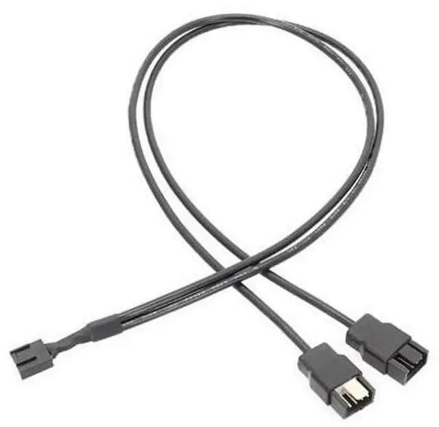 Main image of 1.5m 4Pin PWM Fan Y Splitter Cable, 1 to 2 Ways Mainboard Fan Power Extension Wire, Black PC Computer Cooling Fan Splitter Cord for Case Fans, Supports PWM Speed Regulation
