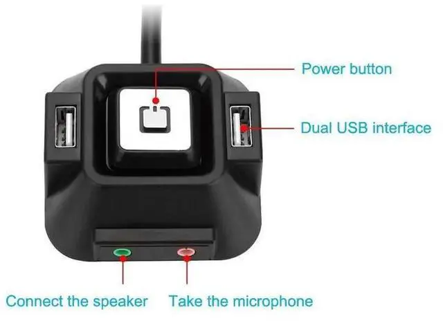 Alt view image 3 of 7 - USB 2.0 External Desktop PC Power Reset Switch with Audio Port, Multifunction Computer On/Off Reset Button Extension Switch, Plug and Play for PC Case, Model eokCXOY