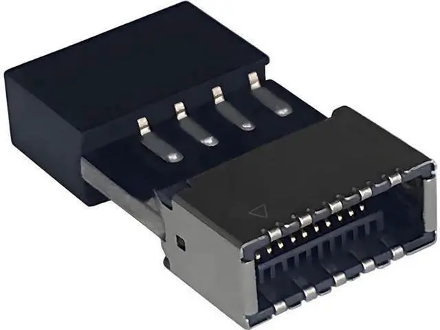 Main image of USB 2.0 9Pin to USB 3.2 Gen1 Type-E Header Adapter, Motherboard Front Panel Connector Converter, Internal USB 2.0 9-Pin Header to USB-C Type-E Adapter for PC Case Front Panel