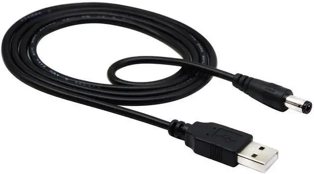 Alt view image 6 of 7 - 2Packs USB 2.0 A Male to DC 5.5x2.5mm Male Power Cable 1M/3.3FT, 5V DC Barrel Jack Charging Adapter Cord, USB to DC 5.5*2.5mm Power Supply Wire for Tablet, Electronic Dog, Access Control Attendance Ma
