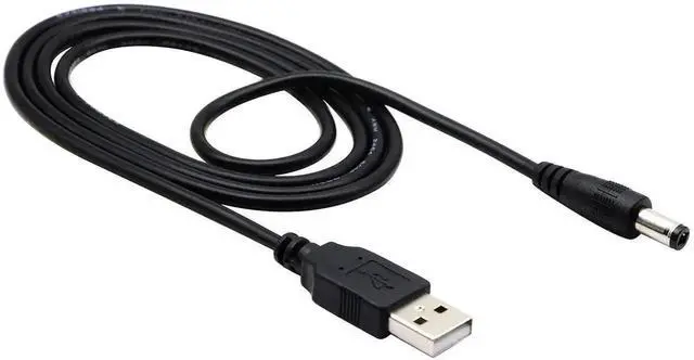 Alt view image 7 of 7 - 2Packs USB 2.0 A Male to DC 5.5x2.5mm Male Power Cable 1M/3.3FT, 5V DC Barrel Jack Charging Adapter Cord, USB to DC 5.5*2.5mm Power Supply Wire for Tablet, Electronic Dog, Access Control Attendance Ma
