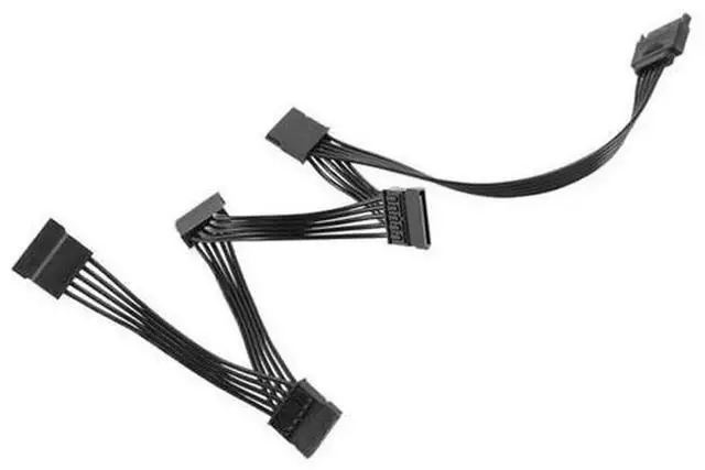 Main image of 15Pin SATA Power Splitter Extension Cable, SATA 1 Male to 5 Female Hard Drive Power Supply Adapter Cord, Internal SATA Power Splitter Wire for 2.5" 3.5" HDD SSD Optical Drive, Desktop DIY PC and Serve