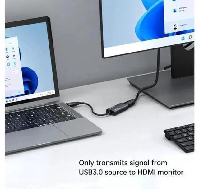 Alt view image 3 of 6 - MT-VIKI USB 3.0 to HDMI Uni-Directional Adapter, Male to Female 1080P Full HD Video Converter, Plug and Play Display Adapter Compatible with Windows 10/8.1/8/7, Mac OS for Monitor Projector HDTV