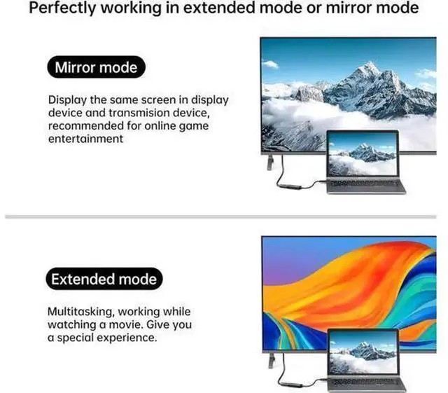 Alt view image 4 of 6 - MT-VIKI USB 3.0 to HDMI Uni-Directional Adapter, Male to Female 1080P Full HD Video Converter, Plug and Play Display Adapter Compatible with Windows 10/8.1/8/7, Mac OS for Monitor Projector HDTV