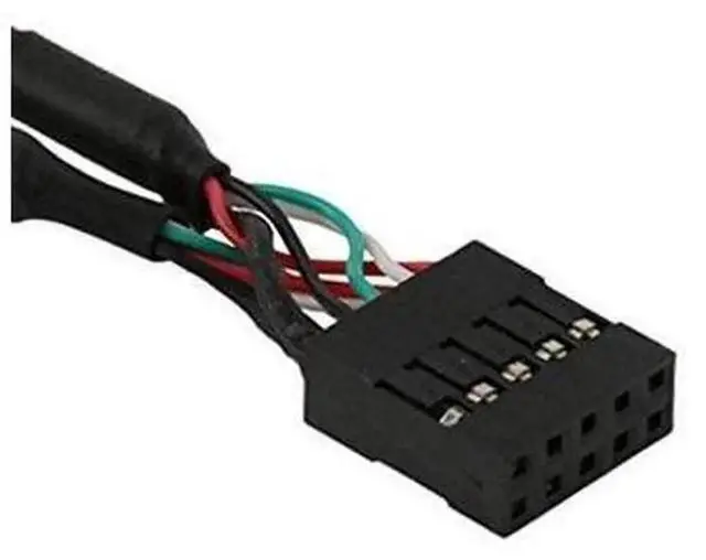 Alt view image 5 of 5 - USB 2.0 Front Panel Header 9/10Pin 1 Male to 2 Female Y Splitter Cable, Mainboard Internal Header Port Extension Adapter, Internal USB2.0 Hub Cable for PC Motherboard Chassis Front Interface Expansion