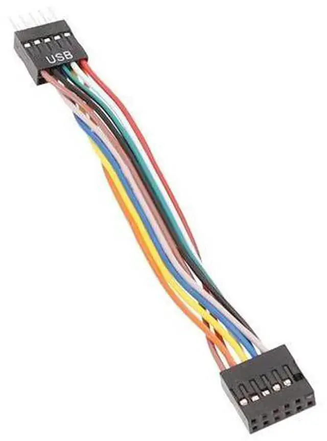Main image of Motherboard USB 9Pin to Chassis 11Pin Female Adapter Cable, USB 9-Pin to 11-Pin Front Panel Conversion Cord 24AWG, Pack of 5