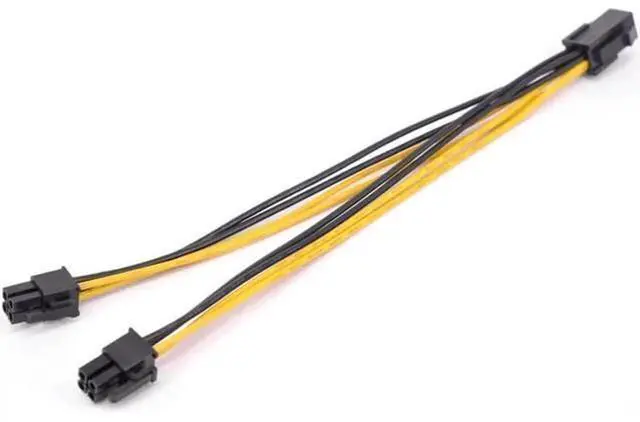 Alt view image 6 of 6 - 20cm 4Pin P4 CPU Power Y Splitter Cable, ATX 12V P4 Male to Dual 4Pin Female Extension Cord, 18AWG Copper Wire, 1 to 2 Ways CPU Power Adapter for Desktop Motherboard