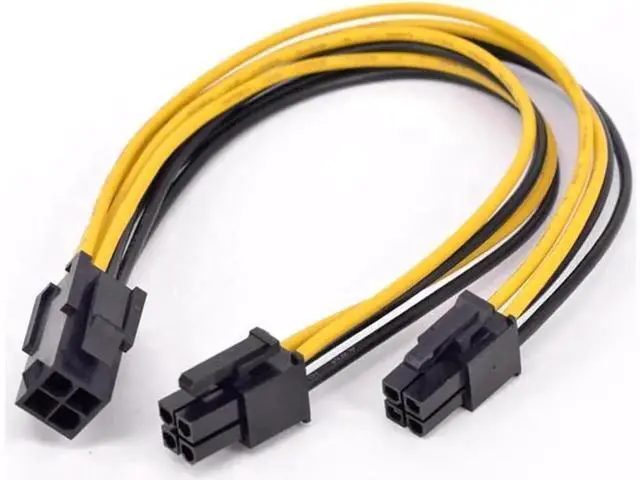 Alt view image 3 of 6 - 20cm 4Pin P4 CPU Power Y Splitter Cable, ATX 12V P4 Male to Dual 4Pin Female Extension Cord, 18AWG Copper Wire, 1 to 2 Ways CPU Power Adapter for Desktop Motherboard