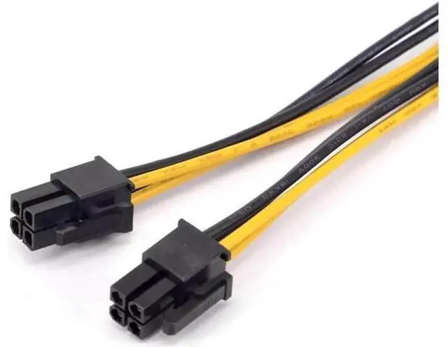 Alt view image 4 of 6 - 20cm 4Pin P4 CPU Power Y Splitter Cable, ATX 12V P4 Male to Dual 4Pin Female Extension Cord, 18AWG Copper Wire, 1 to 2 Ways CPU Power Adapter for Desktop Motherboard