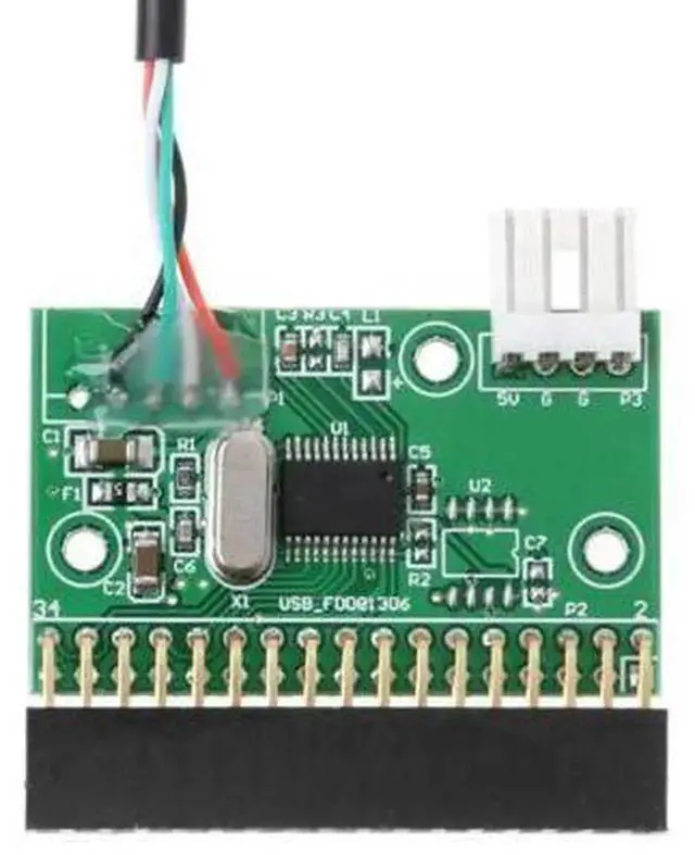 Alt view image 3 of 4 - USB to 34Pin Floppy Drive Adapter PCB Board, USB to 3.5 Inch 1.44MB Floppy Disk Drive Converter Cable, USB Emulator Replacement for Old 34Pin FDD Floppy Drive Interface