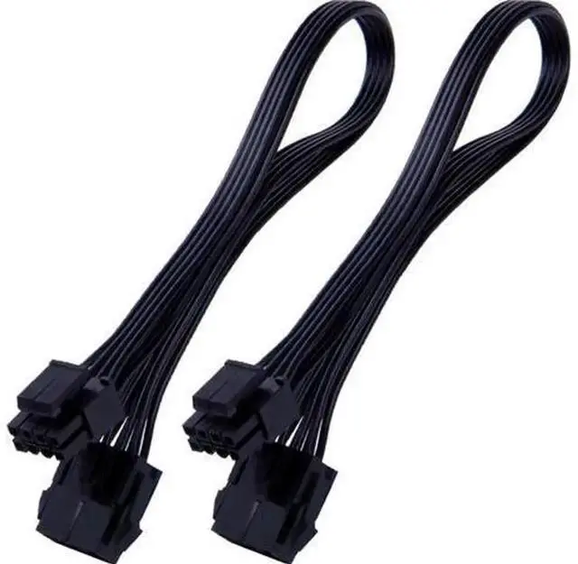 Main image of ATX CPU 8 Pin Power Extension Cable, 12 Inches, 2 Pack, CPU 8Pin Female to 8(4+4)Pin Male EPS Extension Cord for Motherboard CPU Power, Clearly Distinguished from PCIe VGA Graphics Card Cable