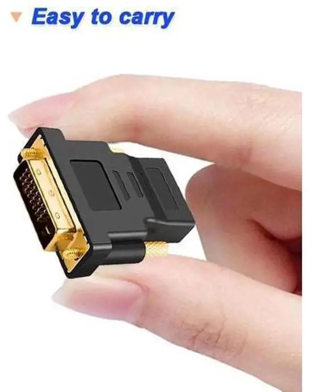 Alt view image 4 of 7 - Bi-Directional DVI 24+5 Male to HDMI Female Adapter, Gold-Plated HDMI DVI Converter Connector for PC, HDTV, Monitor, Projector, PS3, PS4, Supports 1080P Video, Plug and Play, 4 Pack