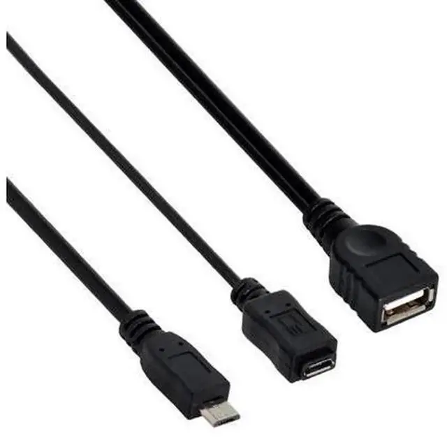 Alt view image 6 of 7 - USB 2.0 OTG Adapter Cable, USB A Male to Micro USB OTG Cord with Extra Micro USB Power Supply Port, Supports Data Sync and Simultaneous Charging for Android Phones, Tablets