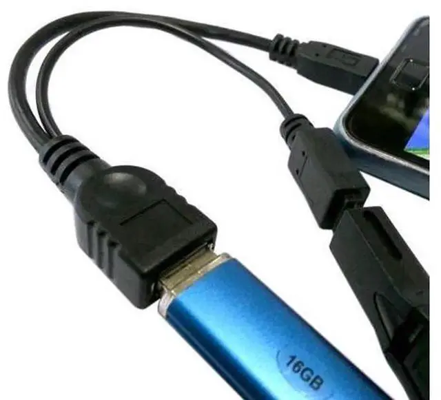Alt view image 7 of 7 - USB 2.0 OTG Adapter Cable, USB A Male to Micro USB OTG Cord with Extra Micro USB Power Supply Port, Supports Data Sync and Simultaneous Charging for Android Phones, Tablets