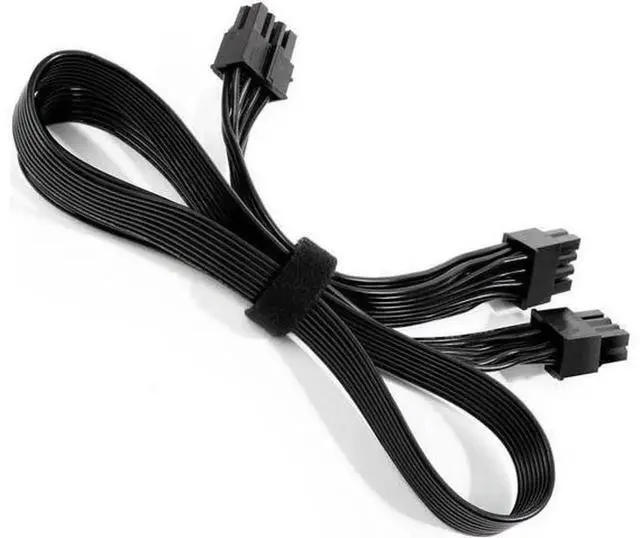 Alt view image 3 of 4 - PSU CPU 8 Pin to Dual 8 (4+4) Pin EPS Male to Male CPU Power Cable, Modular PSU Cable 70cm+15cm Compatible with Seasonic Focus Prime, ROG Thor, Strix Modular Power Supplies