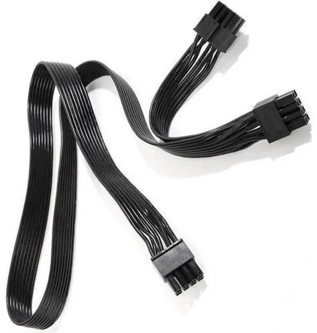 Alt view image 4 of 4 - PSU CPU 8 Pin to Dual 8 (4+4) Pin EPS Male to Male CPU Power Cable, Modular PSU Cable 70cm+15cm Compatible with Seasonic Focus Prime, ROG Thor, Strix Modular Power Supplies