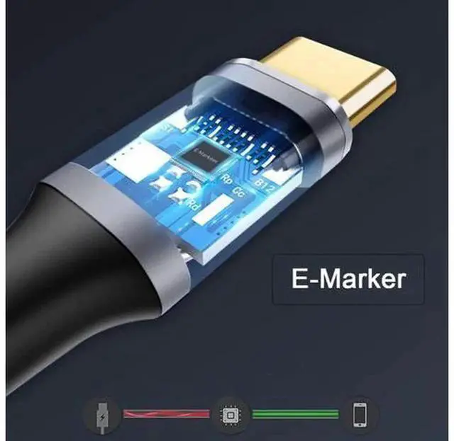 Alt view image 4 of 7 - 90 Degree Right Angled Type-C to USB-C Cable, USB3.1 10Gbps Data Transfer 100W Fast Charging Cord, 0.5m Short USB C Cable Compatible with Laptops, Smartphones, Tablets and USB-C Devices