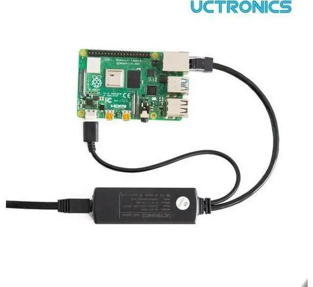 Alt view image 5 of 5 - UCTRONICS Active PoE Splitter USB-C 5V, IEEE 802.3af Compliant PoE to USB-C Power Adapter, PoE Splitter Compatible with Raspberry Pi 4, Google WiFi, Security Cameras and USB-C Powered Devices