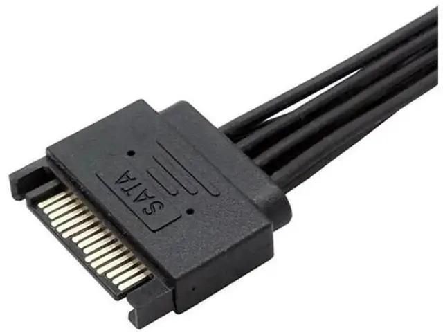 Alt view image 3 of 5 - 22cm 15 Pin SATA Power Extension Cable, 8.6 Inch SATA Male to Female Splitter Cord (1 to 2), SATA Power Adapter Wire for HDD, SSD, Hard Drives, Computer Internal Power Supply Connection