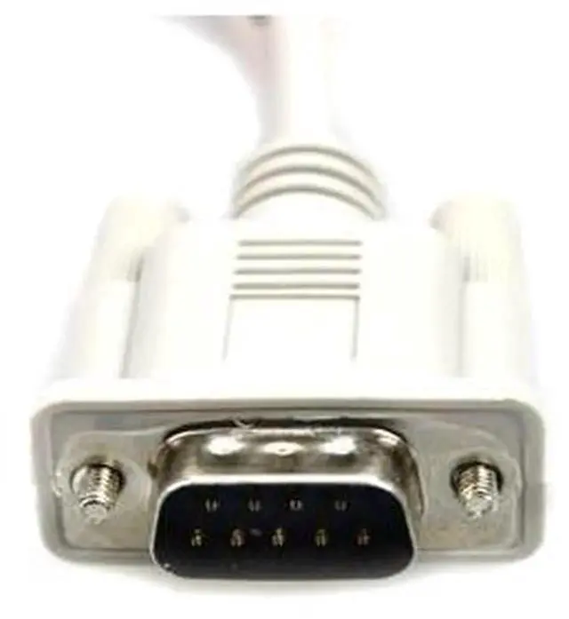 Alt view image 2 of 4 - White DB9 Male to 2 Female RS232 Serial Splitter Cable, 1 to 2 DB9 Y-Type Serial Adapter Cord, RS232 Port Splitter for Cash Register, Customer Display, POS Terminal and Serial Industrial Equipment