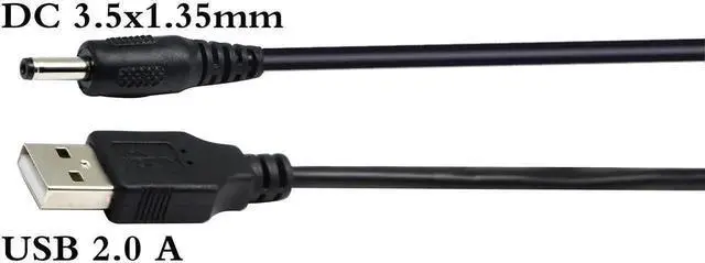 Alt view image 5 of 6 - 2 Pack 28CM USB 2.0 A Male to DC 3.5x1.35mm Male Power Cable, 11 Inch 5V DC Barrel Jack Charging Cord, USB to DC Power Adapter Wire for Tablet, Electronic Dog, Access Control and Attendance Machine