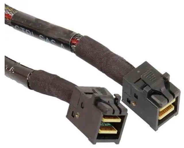 Alt view image 5 of 7 - Mini SAS HD SFF-8643 RAID Cable PN 8T05V / 08T05V / CN-08T05V, A1 B1 Dual SFF-8643 Server Internal Cable, Compatible with Dell PowerEdge R730XD & H730P PERC RAID Controller Storage Backplane Connectio
