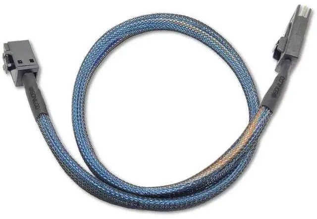 Alt view image 2 of 5 - High Performance Mini SAS HD Cable SFF-8643 to SFF-8087 Data Transfer Cord, 3.2 Feet Male to Male Mini SAS Cable, Server RAID Controller Hard Disk Array Transmission Cable