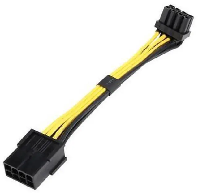 Alt view image 4 of 4 - 90 Degree Elbow PCIe 8Pin Graphics Card Power Extension Cable, PCI-E 8Pin Female to 8Pin Male Right Angle GPU Power Adapter Cord, Internal PCIe Video Card Power Extender for PC Chassis