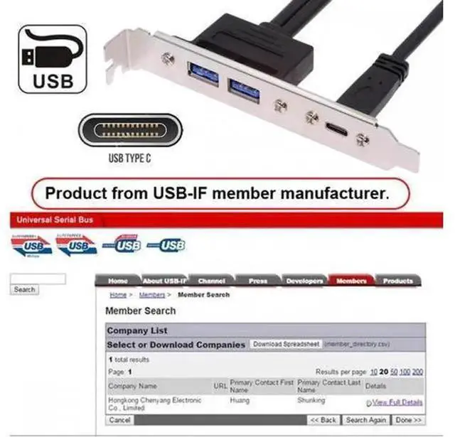 Alt view image 6 of 7 - 10Gbps USB3.0 Motherboard 19/20Pin & Type-E to USB-C & USB3.0 Dual Female Ports PCI-E Back Panel Cable, 5Gbps/10Gbps Internal Adapter Bracket for PC Expansion