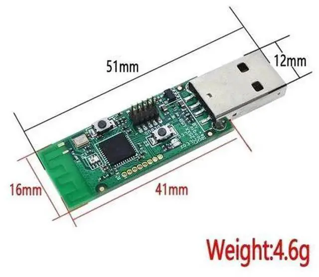 Alt view image 2 of 6 - CC2531 USB Dongle Wireless Packet Capture Module with Antenna, 2.4GHz Packet Protocol Analysis Sniffer Adapter, Compatible with CC2530 CC2540 for Zigbee & BLE Debugging