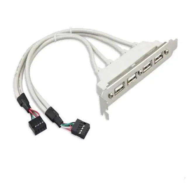 Alt view image 3 of 3 - 4 Port USB 2.0 to 9Pin Motherboard Header Bracket Extension Cable, Internal USB 2.0 Front Panel Baffle Adapter for PC Case