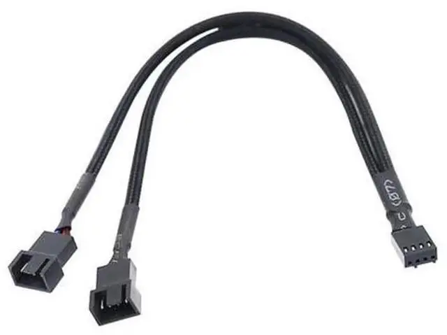 Main image of 4 Pin PWM Fan Y Splitter Cable, 4Pin Female to 3/4 Pin Male Motherboard Fan Extension Cord, PC CPU Case Cooling Fan Adapter Cable