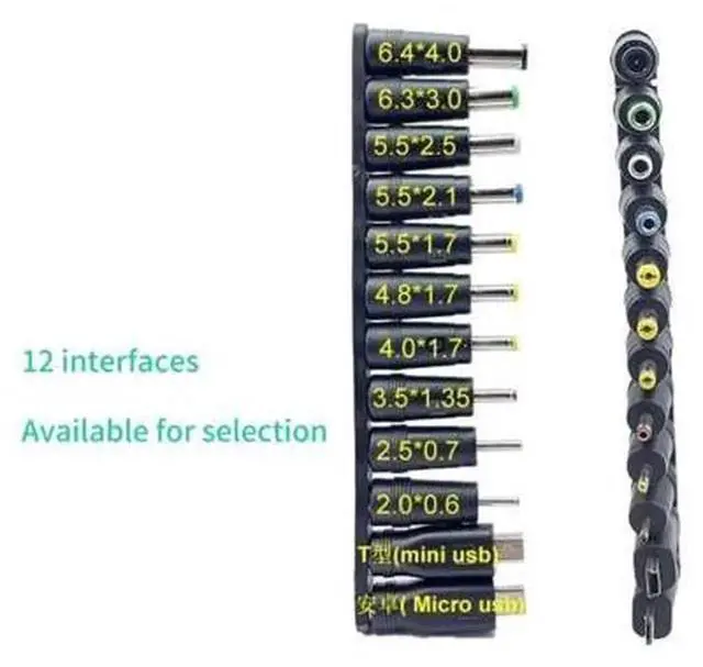 Alt view image 3 of 4 - Universal USB to 5V DC Power Charging Cable, 5.5x2.1mm DC Jack with 12 Interchangeable Plug Adapters, Mini & Micro USB Connector Power Supply Cord