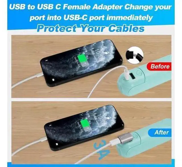 Alt view image 3 of 5 - 2 Pack 90 Degree USB A Male to USB C Female Adapter, L-Shaped Right Angle USB-C Extender, Up & Down Elbow Connector for Charging & Data Sync, Laptop PC Mouse Keyboard