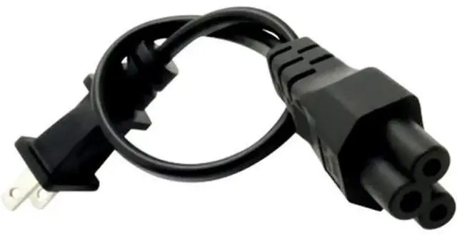 Alt view image 3 of 4 - 1FT C5 Female to NEMA 1-15P Male AC Power Extension Cord, 3 Prong 0.75mm² Wire, Laptop Power Cable Adapter C5 to 1-15P Power Plug