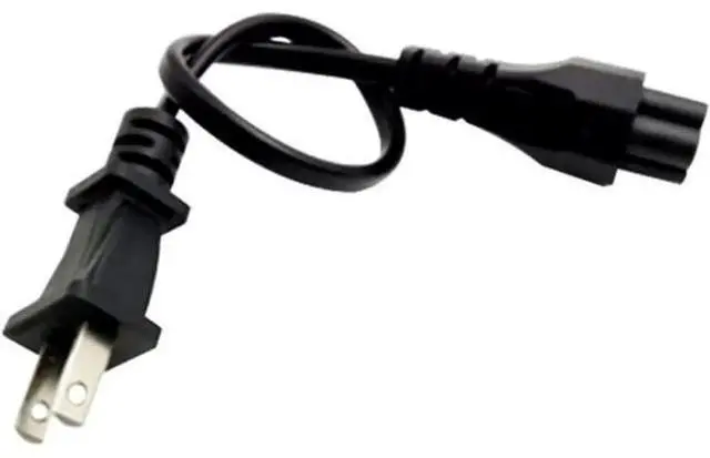 Alt view image 4 of 4 - 1FT C5 Female to NEMA 1-15P Male AC Power Extension Cord, 3 Prong 0.75mm² Wire, Laptop Power Cable Adapter C5 to 1-15P Power Plug