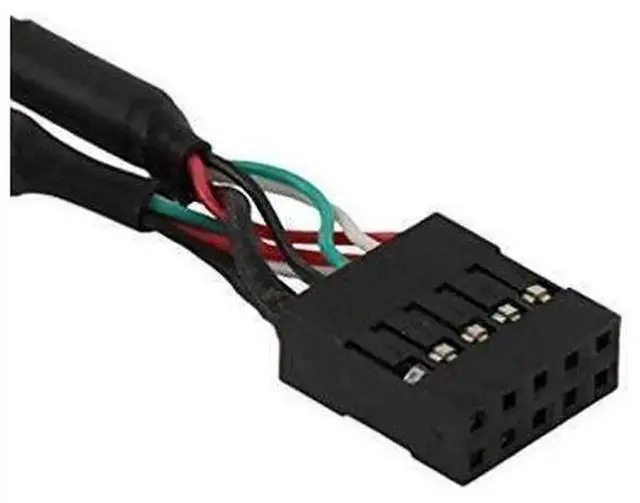Alt view image 2 of 5 - USB 2.0 9/10Pin Front Panel Header Y Splitter Cable, 1 Male to 2 Female Motherboard USB Extension Adapter Cord for Desktop PC Internal Wiring