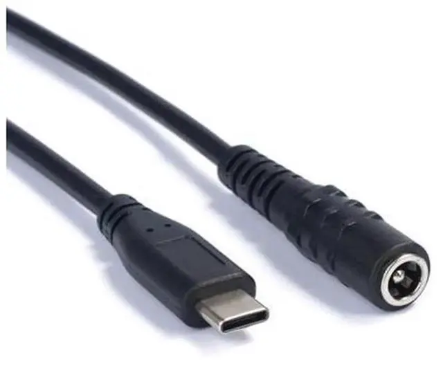 Alt view image 3 of 4 - USB Type C Male to DC 5.5x2.1mm Female Power Cable, Type-C to 5521 DC Power Jack Adapter Converter Cord, USB-C Input to DC 5.5*2.1 Female Connector for Router, LED Strip, CCTV Camera, Mini Electronic
