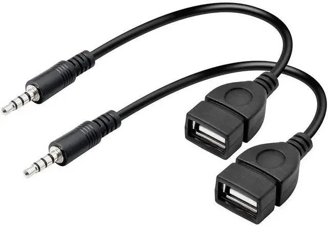 Main image of 3.5mm Male Aux to USB Female MP3 Decoder Adapter Cable, USB 2.0 U-Disk Audio Player for Car Stereo System, Auxiliary Cord Supports Playing Music from Flash Drive via Vehicle AUX Input Port